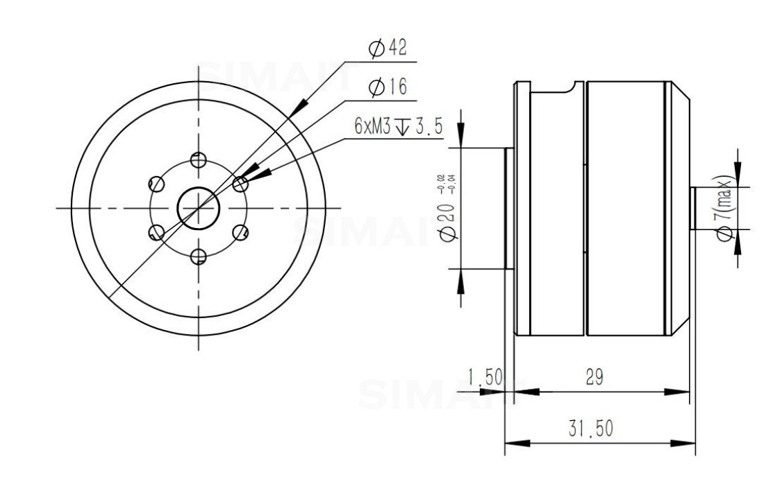 Direct Drive Servo Motor Robotics - Moteur de moyeu BLDC FOR DAMIAO